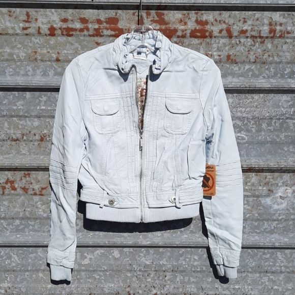 Jou Jou Baby Blue Leather Jacket - Picture 4 of 16